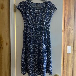 Navy Floral Mini Dress
